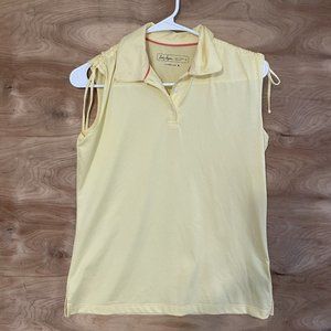 Lady Hagen Womans small Golf Sleeveless Polo Shirt Top hydro dri tie sleeve